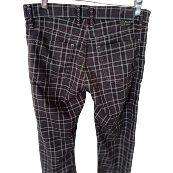Vintage Goldsign “Hisjean” Plaid Cigarette Trousers – Y2K Cropped Pants - Picture 5 of 8